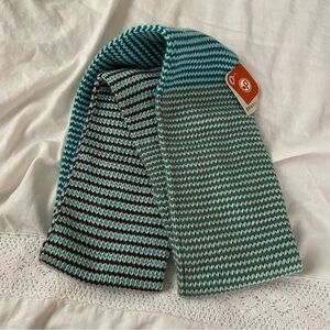 NWT new Pistil infinity scarf green chevron two tone